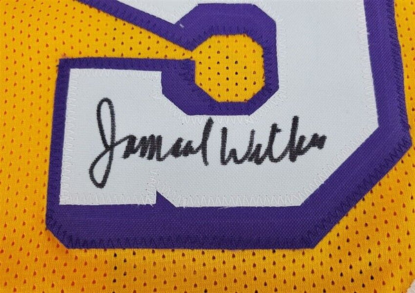 Jamaal Wilkes Signed Los Angeles Lakers Yellow Home Photo Jersey