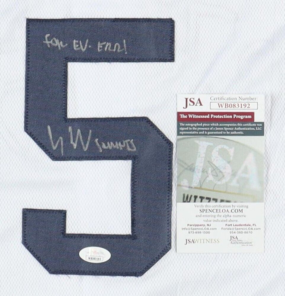 Chauncey Leopardi Signed Jersey / The Sandlot / "Squints" & "FOR EV-ERR! JSA COA