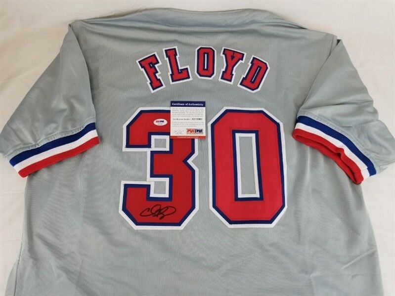 Cliff Floyd Signed Montreal Expos Gray Jersey (PSA COA) 2001 All Star Outfielder
