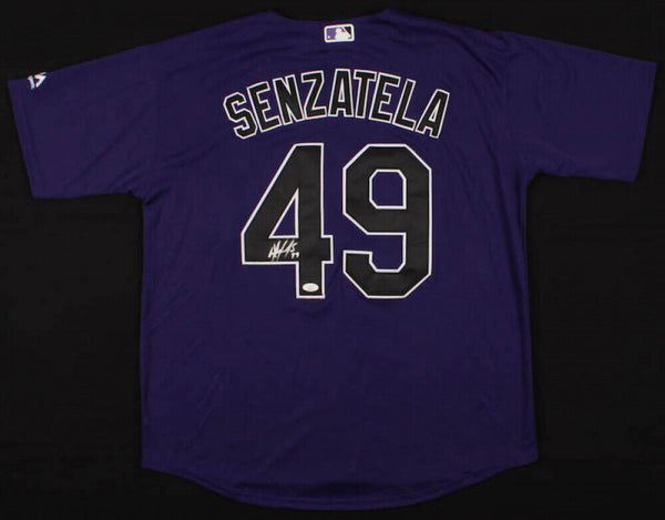 Antonio Senzatela Signed Colorado Rockies Majestic MLB Purple Jersey ( –