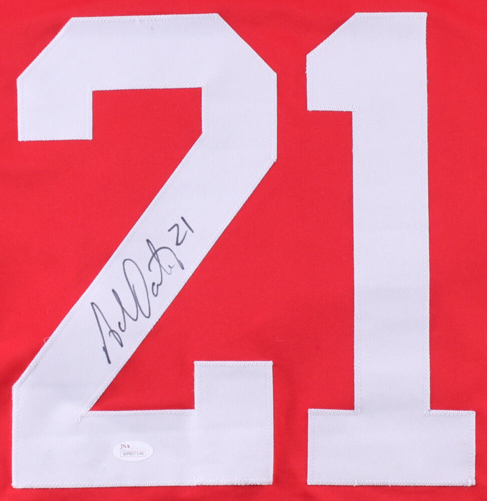 Adam Oates Signed Detroit Red Wings Jersey (JSA COA) Playing career 1985–2004