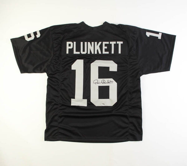 Jim Plunkett Signed Framed Jersey Schwartz Autographed Oakland Raiders