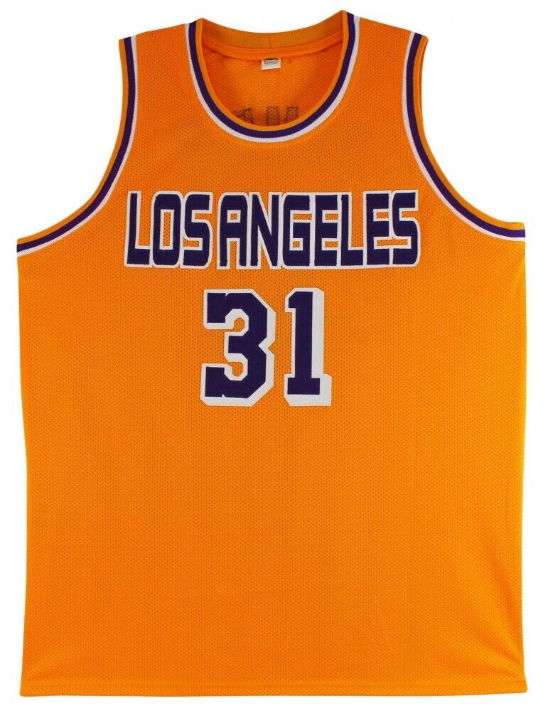 Kurt Rambis Signed Los Angeles Lakes Jersey (Beckett) 4xNBA Champ 82, 85, 87, 88