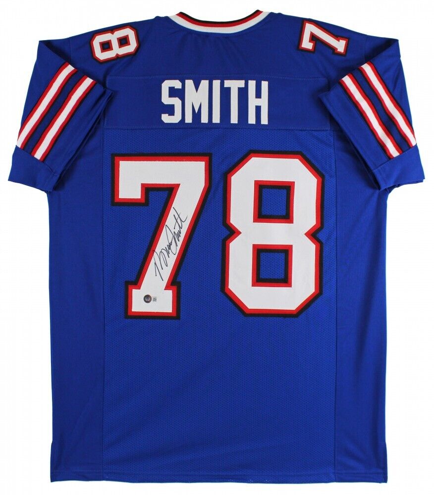 Bruce Smith Signed Buffalo Bill Jersey (Beckett) NFL All Time Sack Leader w/200