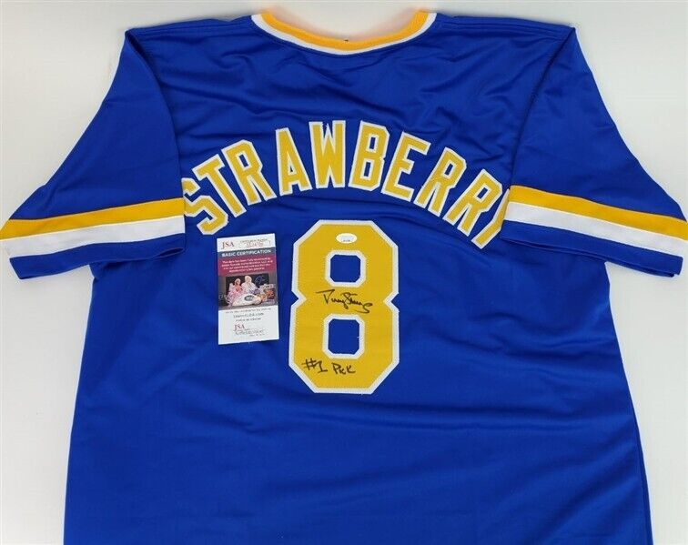 Darryl Strawberry Signed Crenshaw High School Cougars Jersey (JSA COA) N.Y. Mets