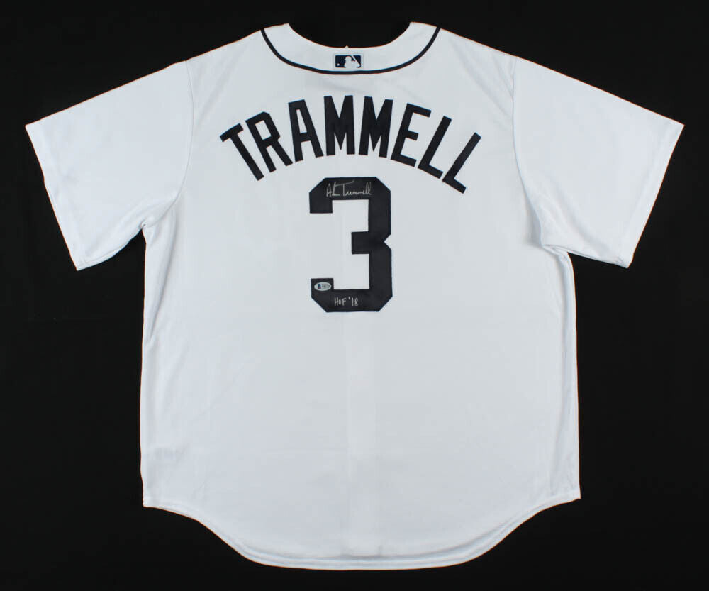 Alan Trammell Signed Detroit Tigers Jersey (Beckett COA) 1984 World Champions SS