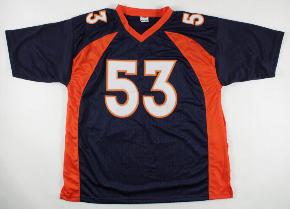 Bill Romanowski Signed Denver Broncos Jersey (Beckett Holo) 4xSuper Bowl Champ