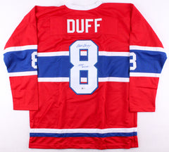 Dick Duff Signed Montreal Canadiens Jersey Inscribed "HOF 2006" (Beckett COA)