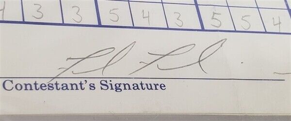 Ernie Els & Fred Funk Dual Signed World Series of Golf Official Scorecard (PSA)