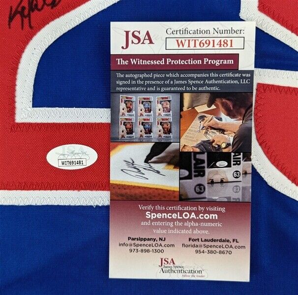Rafael Palmeiro Signed Blue Cubs Jersey (JSA COA) 500 Home Run & 3000 Hit Club