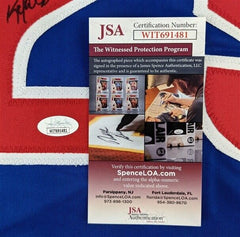 Rafael Palmeiro Signed Blue Cubs Jersey (JSA COA) 500 Home Run & 3000 Hit Club