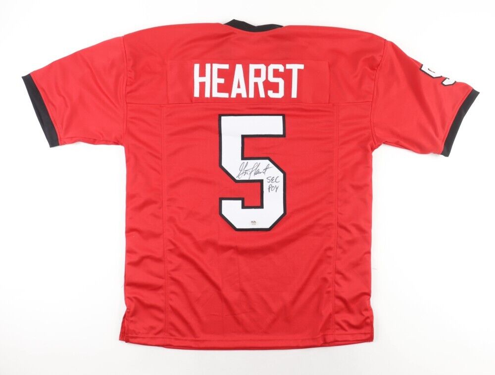 Garrison Hearst Signed Georgia Bulldogs Jersey Inscribed "Sec Poy" (PSA) 49er RB