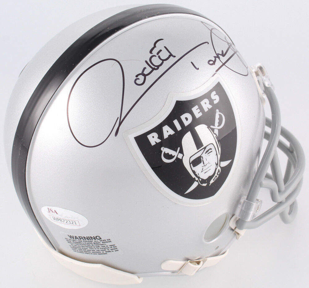 Raghib "Rocket" Ismail Signed Oakland Raiders Mini Helmet (JSA COA)