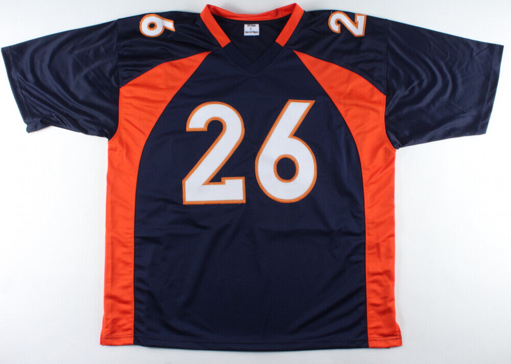 Clinton Portis Signed Denver Broncos Blue Jersey (JSA COA) 2×Pro Bowl R.B.