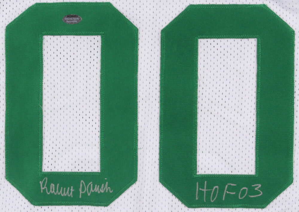 Robert Parish Signed Boston Celtics Career Stat Jersey (Leaf COA)
