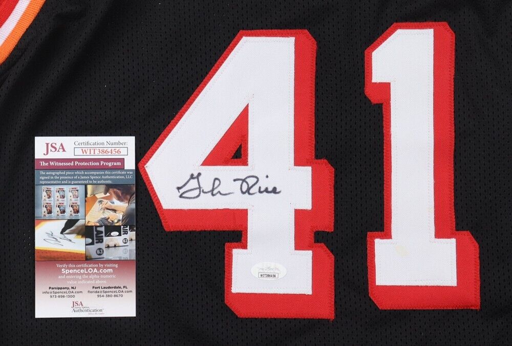 Glen Rice Signed Miami Heat Home Jersey (JSA COA) 3×NBA All-Star Small Forward