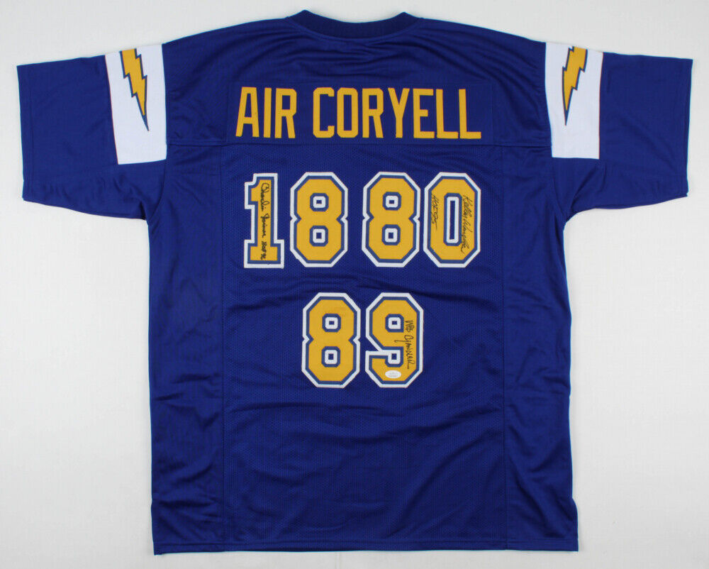 Kellen Winslow, Charlie Joiner & Wes Chandler Signed Chargers Jersey (JSA COA)