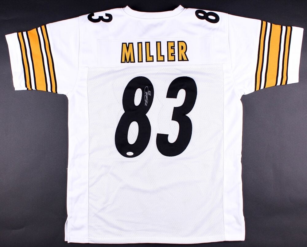 Heath Miller Signed Pittsburgh Steelers Jersey (JSA COA) 2xProBowl Tight End