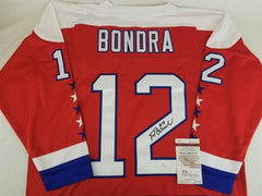 Peter Bondra Signed Washington Capitals Jersey (JSA COA) 500 Goal Scorer