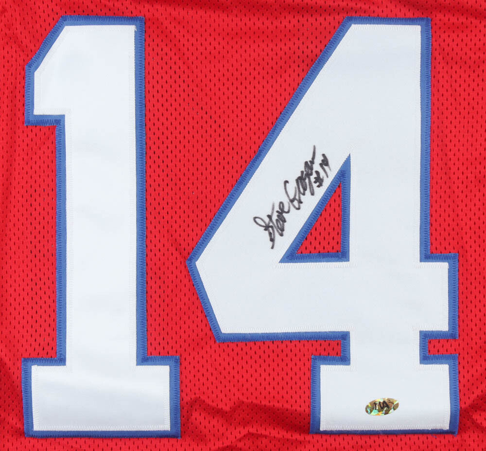 Steve Grogan Signed New England Patriots Jersey (MAB Hologram) Pats QB 1975–1990