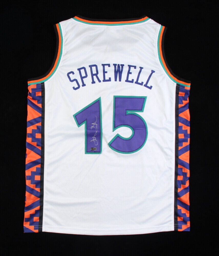 Latrell Sprewell Signed 1995 All Star Game Jersey (Steiner) 4xNBA All Star Guard