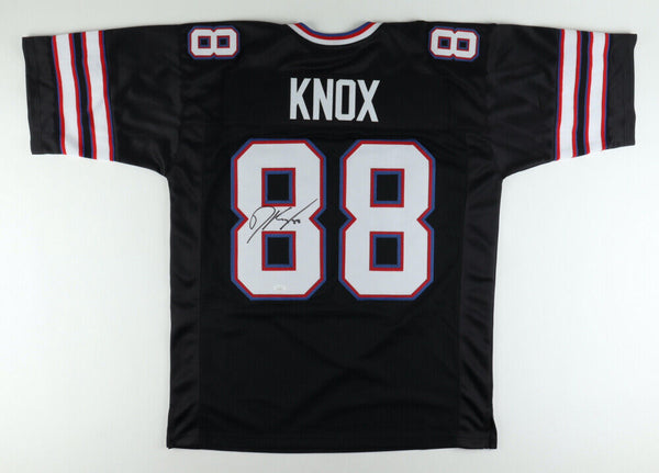 Buffalo Bills Dawson Knox Signed Custom Black Jersey JSA COA Size XL BUF