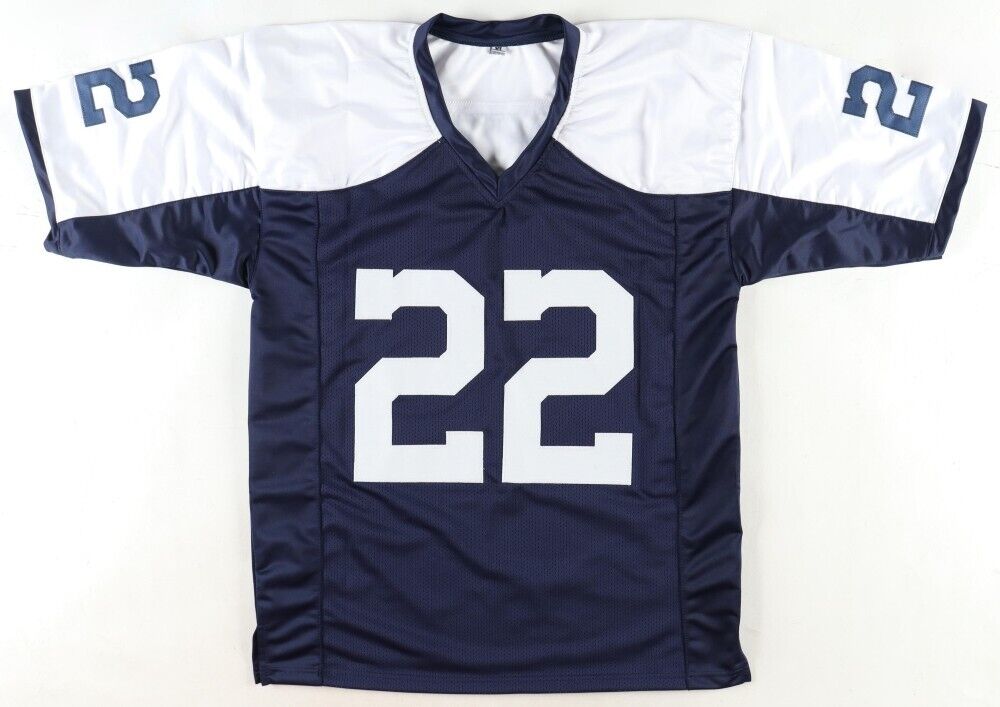 Emmitt Smith Signed Dallas Cowboys Throwback Jersey (Prova) 3xSuper Bowl Champ