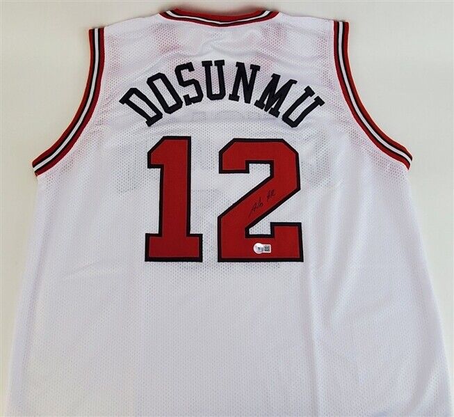 Ayo Dosunmu Signed Chicago Bulls Jersey (Beckett) 2021 Draft Pick Uv of Illinois