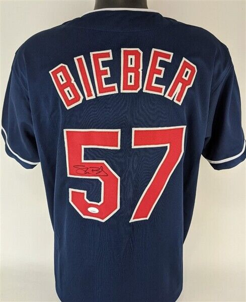 Shane Bieber Signed Cleveland Indians Jersey (JSA COA) 2020 A L Cy Young Award