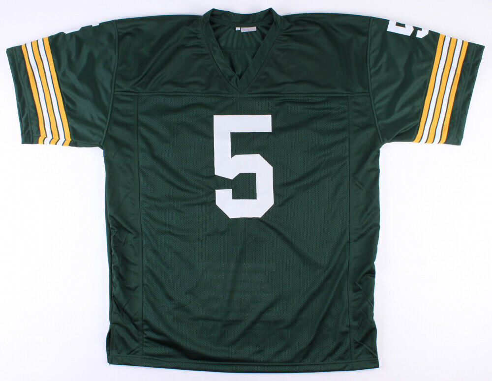 Paul Hornung Signed Green Bay Packers Career Highlight Stat Jersey (JSA COA)