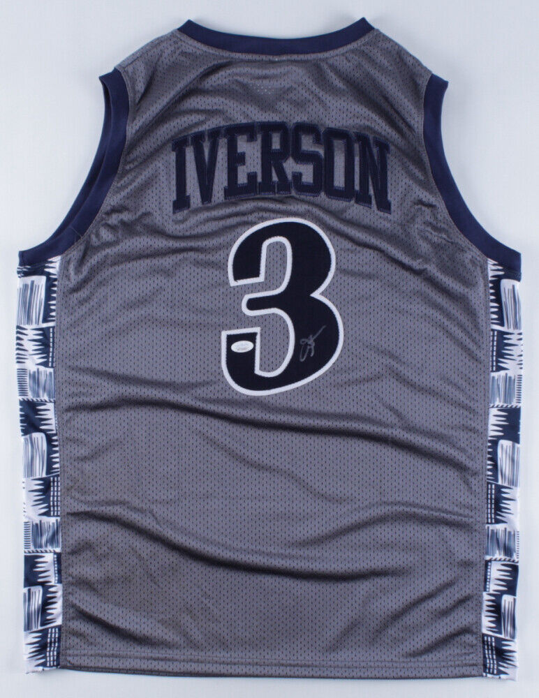 Allen Iverson Signed Georgetown Hoyas "The Answer" Jersey (JSA COA) 11xAll Star