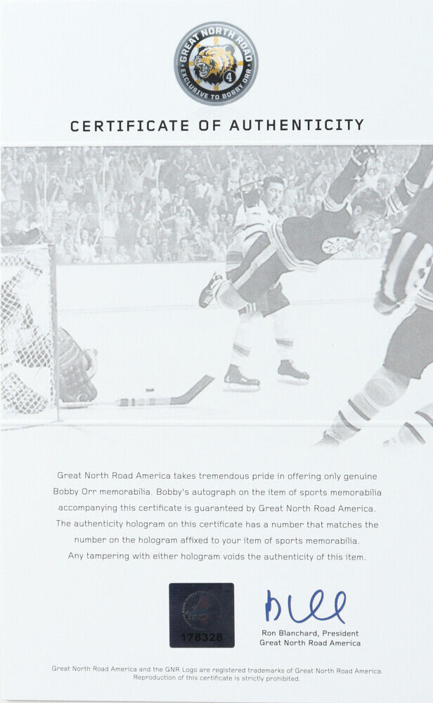 Bobby Orr Signed Boston Bruins 8x10 Photo (Orr) NHL Hall of Fame 1979 at Age 31