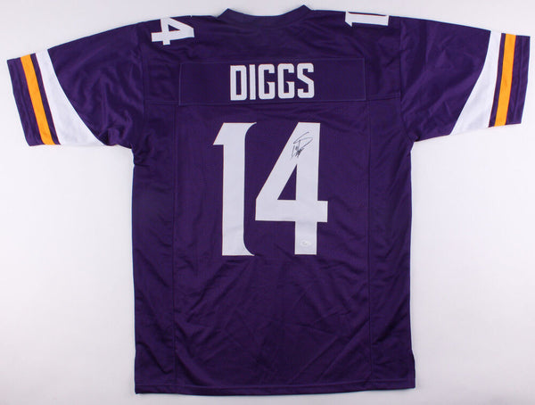 Stephon Diggs Signed Minnesota Vikings 35x43 Custom Framed Jersey