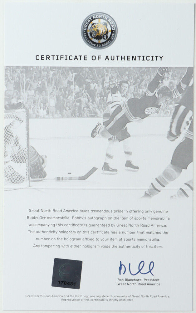 Bobby Orr #4 Signed Victoriaville Pro Custom Hockey Stick (Bobby Orr COA) HOF 79