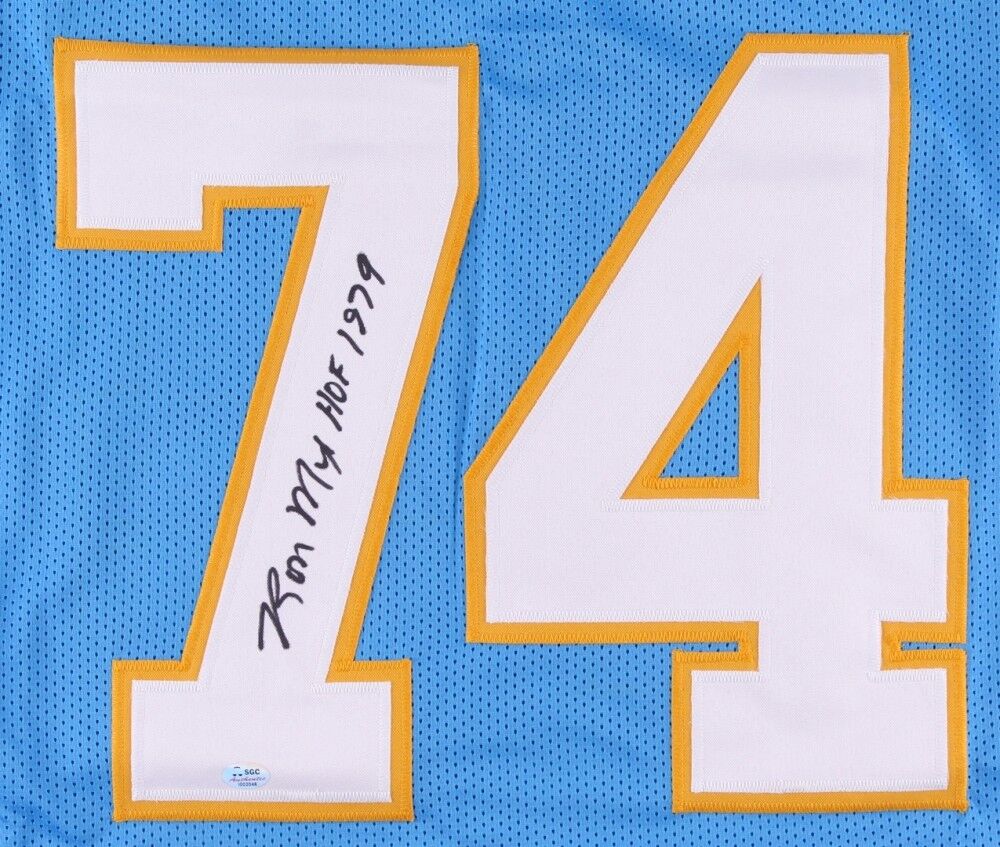 Ron Mix Signed Chargers Jersey Inscribed "HOF 1979" (SGC COA) 8× AFL All-Star