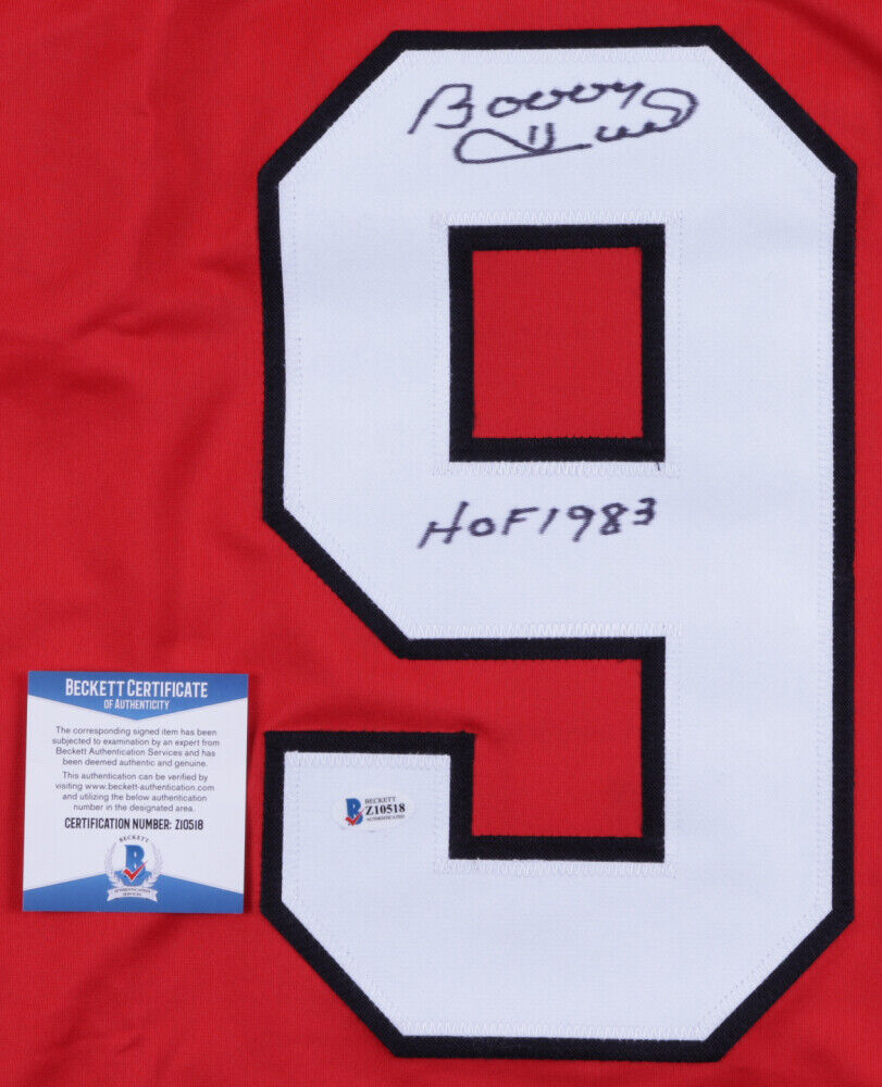 Bobby Hull Signed Chicago Blackhawks Jersey Inscribed "HOF 1983" (Beckett COA)