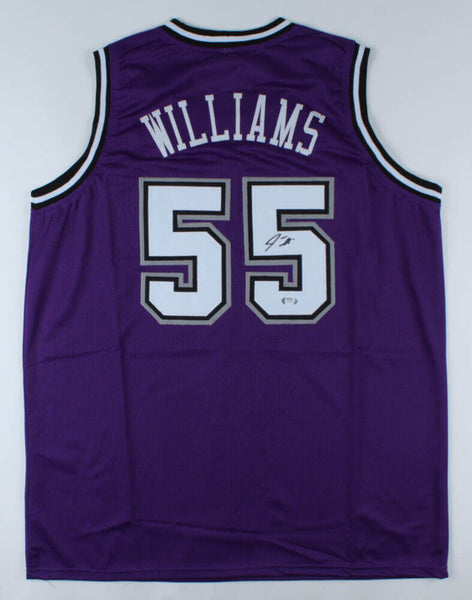 Autographed/Signed Jason Williams Sacramento Purple Basketball Jersey  PSA/DNA COA