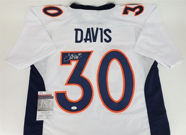 Terrell Davis Signed Denver Broncos Jersey (JSA COA) 2xSuper Bowl Champion  R.B.