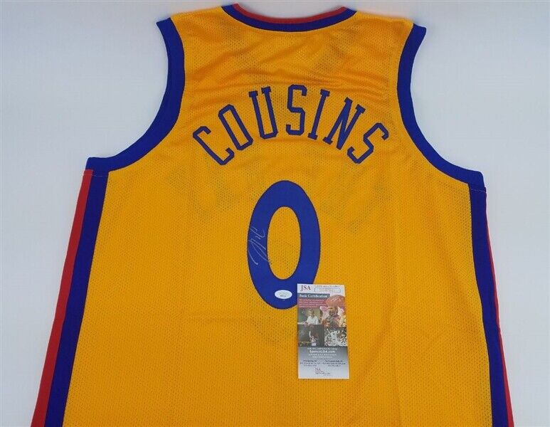 DeMarcus Cousins Signed Golden State Warriors "The Bay" Yellow Jersey (JSA COA)