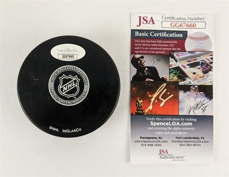 Kris Draper Signed Detroit Red Wings Logo Hockey Puck (JSA COA)