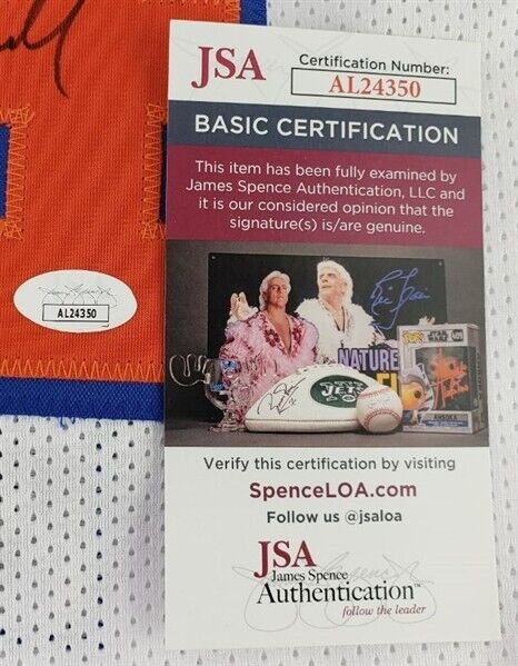 Bill Bradley Signed New York Knicks Jersey (JSA COA) 2×NBA Champion (1970, 1973)