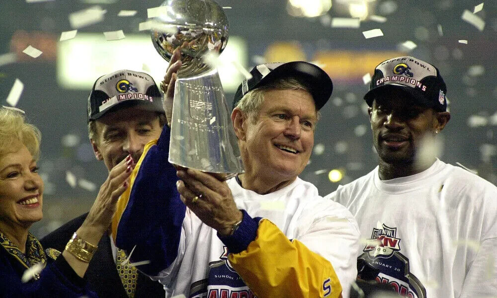 Dick Vermeil Signed Jersey Inscribed HOF 2022 (Beckett) Super Bowl St Louis Rams