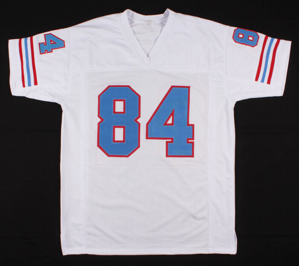 Haywood Jeffires Signed Oilers White Jersey (JSA COA) Houston 3xPro Bowl W.R.