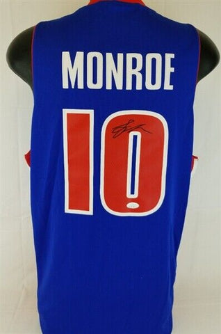 Greg Monroe Signed Detroit Pistons Custom NBA Jersey (JSA COA) 2010 1st Rd Pick