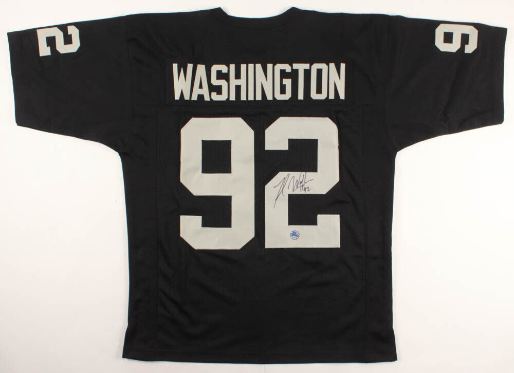 Ted Washington Signed Oakland Raiders Jersey (Pro Player Hologram) Nose Tackle