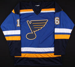 Brett Hull Signed St. Louis Blues Blue Home Jersey (Beckett Hologram) 741 Goals