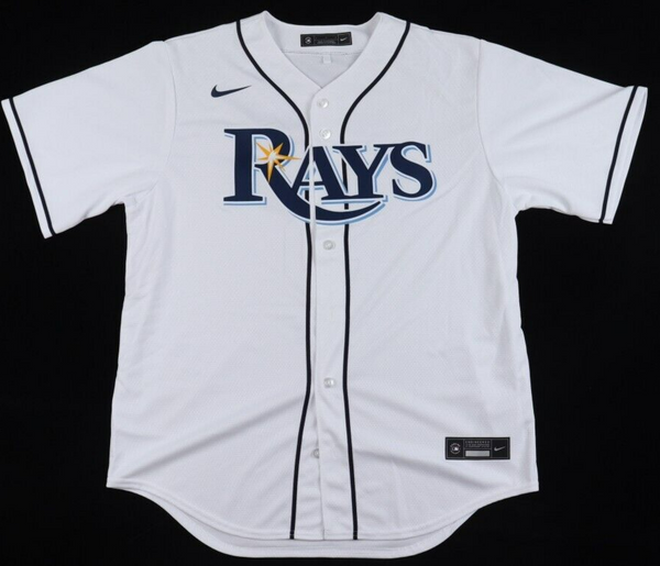 Wander Franco Tampa Bay Rays Signed Authentic Nike White Jersey USA SM  Authentic