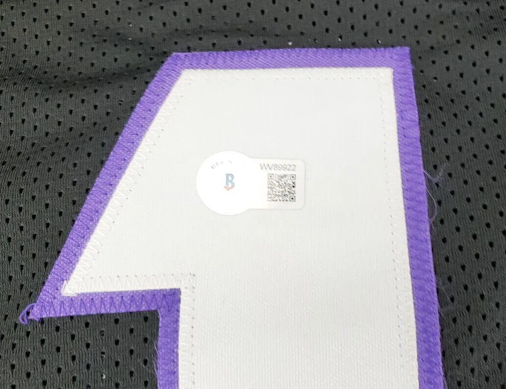 Quentin Johnston Signed TCU Horned Frogs Jersey (Beckett) L.A. Charger Receiver