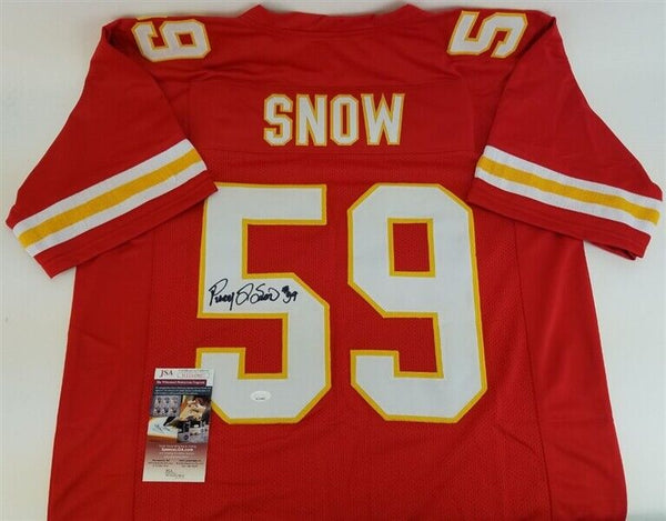 Percy Snow Signed Kansas City Chiefs Jersey (JSA COA) Dick Butkus Awar –