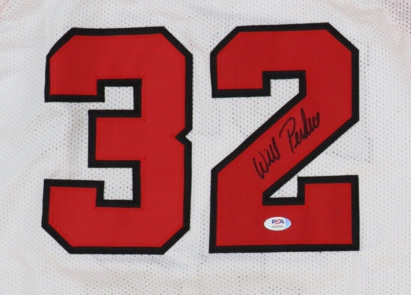 Will Perdue Signed Chicago Bulls Red Home Jersey (PSA) 4xNBA Champion –